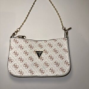 GUESS White and Pink Women's Bag